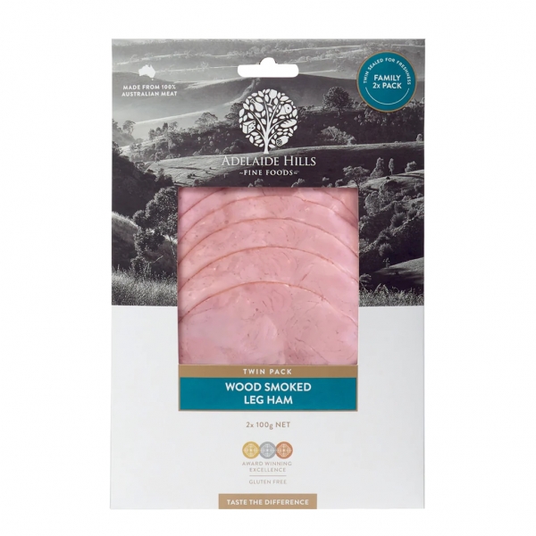 Adelaide Hills Wood Smoked Leg Ham Twin Pack 200g