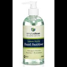 Simply Clean Lemon Myrtle Hand Sanitiser 250ml