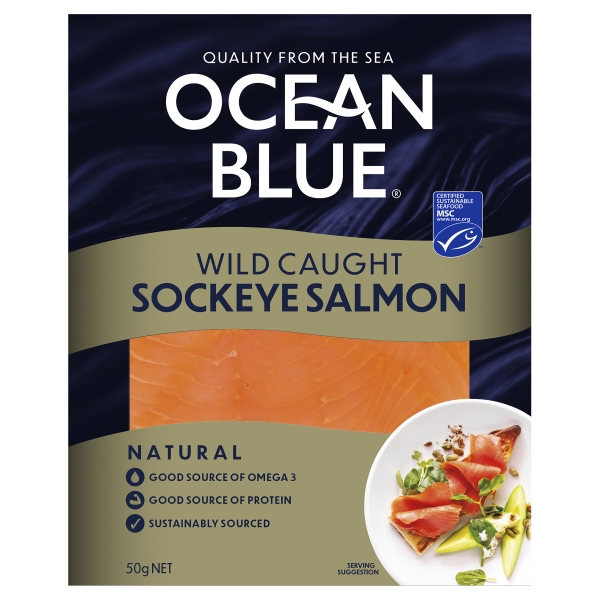 Ocean Blue Wild Caught Sockeye Salmon 50g