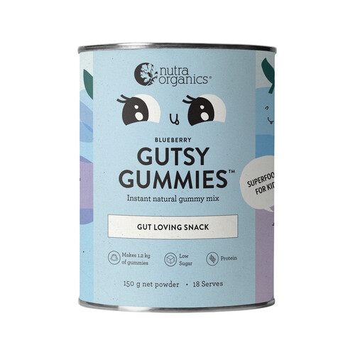 Nutra Organics Gutsy Gummies Blueberry 150g