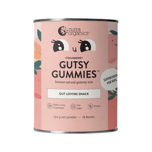 Nutra Organics Gutsy Gummies Strawberry 150g (Wellbeing)