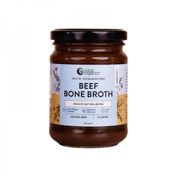 Nutra Organics Beef Bone Broth Concentrate Natural Beef 250g