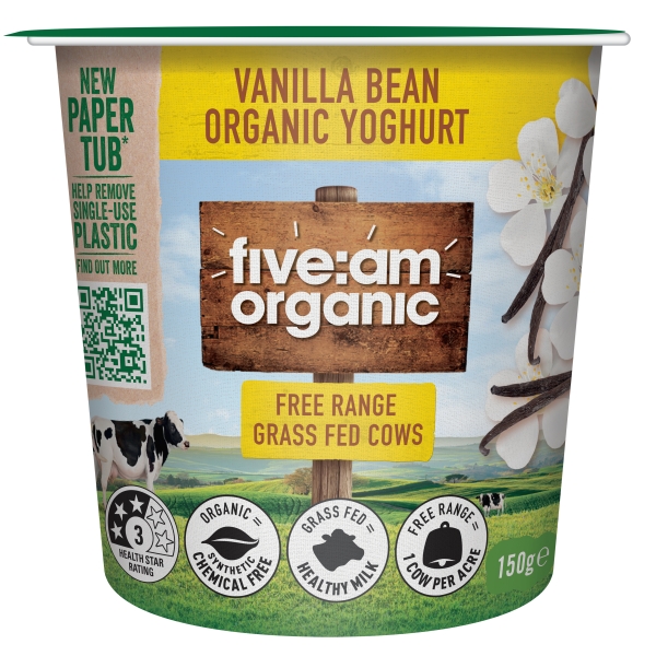 five:am Organic Vanilla Bean Yoghurt 150g