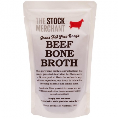 The Stock Merchant Grass Fed Free Range Beef Bone Broth 500g