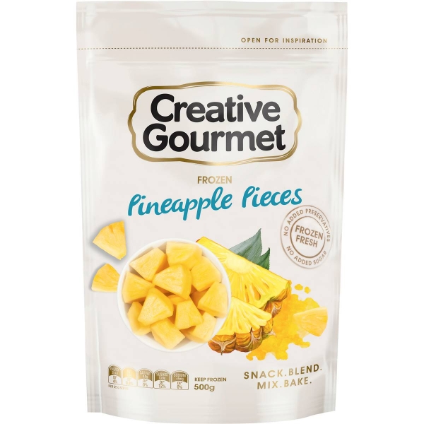 Creative Gourmet Frozen Pineapple Pieces 500g