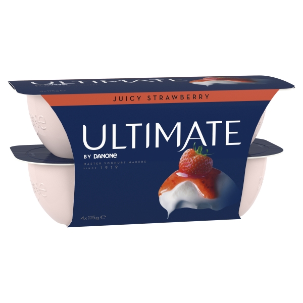 Danone Ultimate Greek Yoghurt Strawberry 4 x 115g