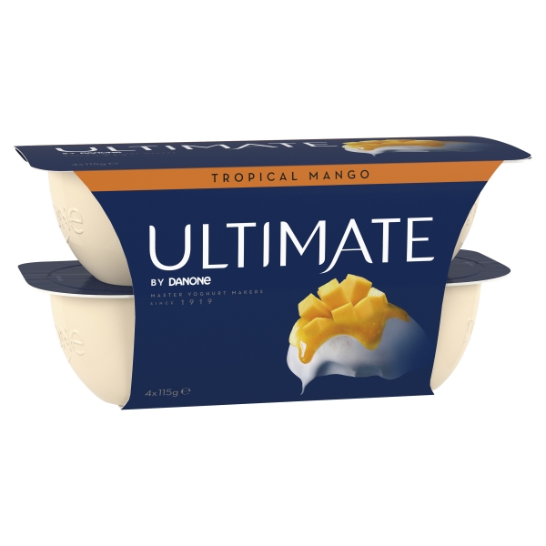 Danone Ultimate Greek Yoghurt Mango 4 x 115g