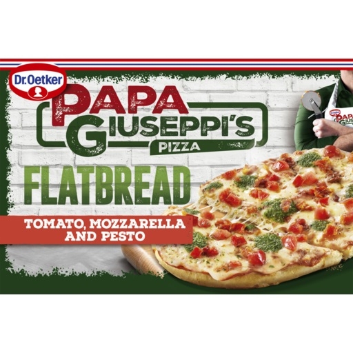 Dr Oetker Papa Giuseppi's Flatbread Tomato Mozzarella & Pesto 185g