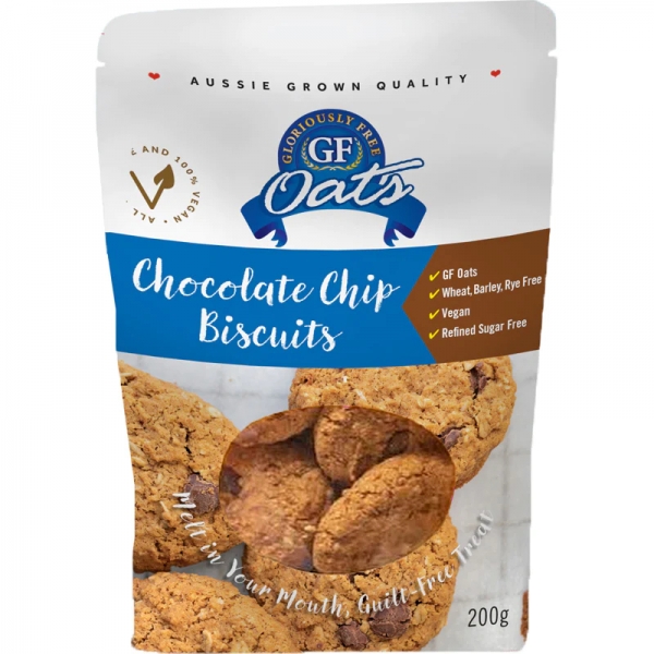 Gloriously Free Gluten Free Oats Chocolate Chip Biscuits 200g (Wellbeing)