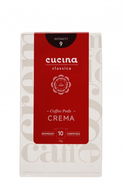 Cucina Classica Crema Coffee Pods 10 Pack 52g (Nespresso Compatible)