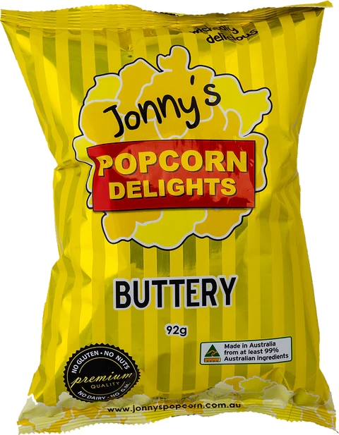 Jonny's Popcorn Delights Buttery 92g