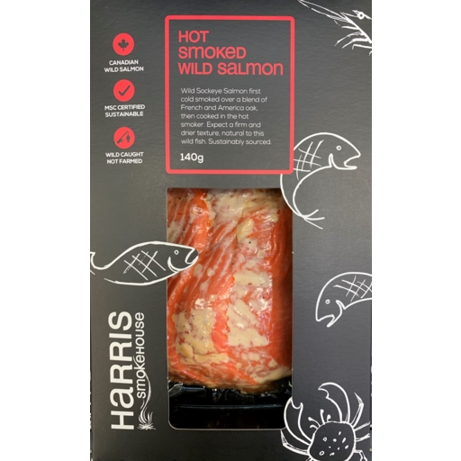 Harris Hot Smoked Wild Salmon Portion 140g