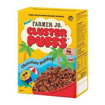 Farmer Jo Cluster Puffs Chocolate Holiday 300g