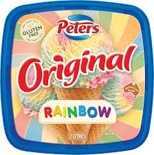 Peters Ice Cream Original Rainbow 2lt