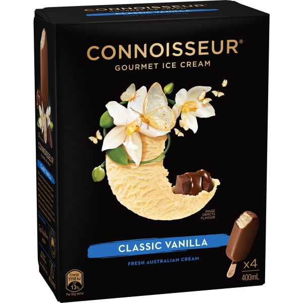 Connoisseur Ice Cream Classic Vanilla 4 Pack