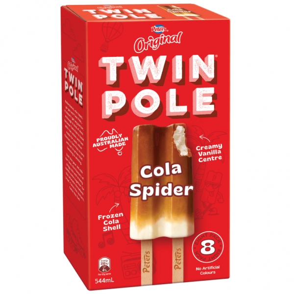 Peters Twin Pole Cola Spider 8 Pack 592g