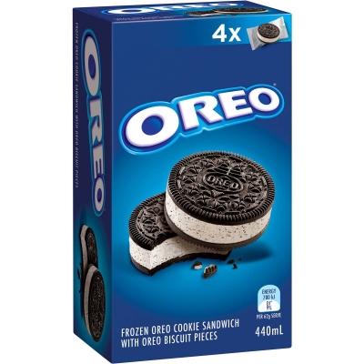 Oreo Ice Cream Cookie Sandwich 4 Pack 440ml