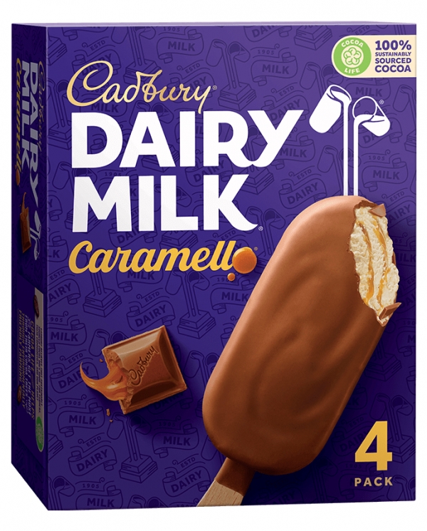 Cadbury Ice Cream Caramello 4 Pack 360ml