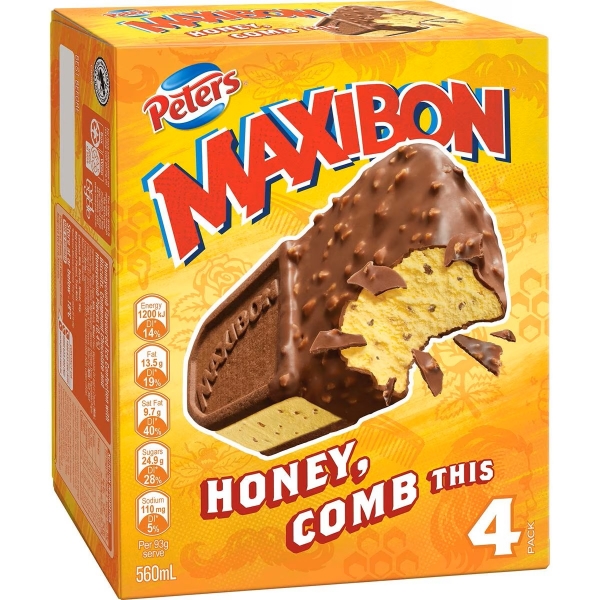 Peters Maxibon Honeycomb 4 Pack