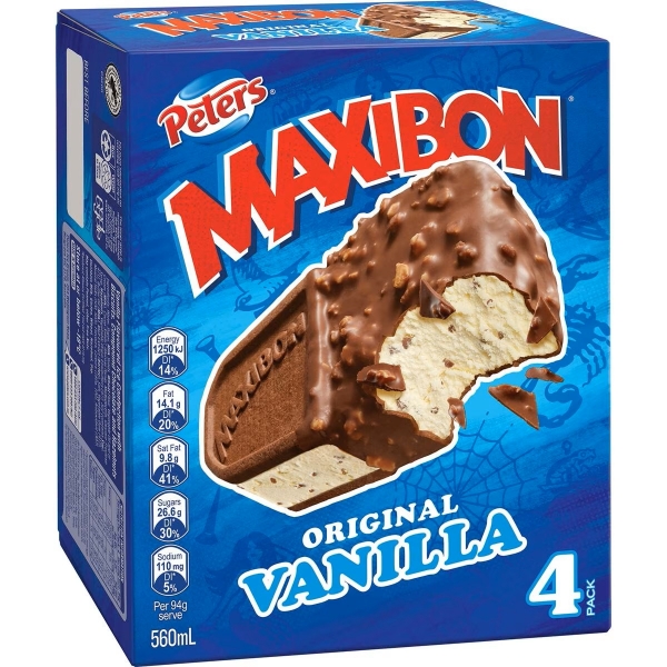 Peters Maxibon Original Vanilla 4 Pack