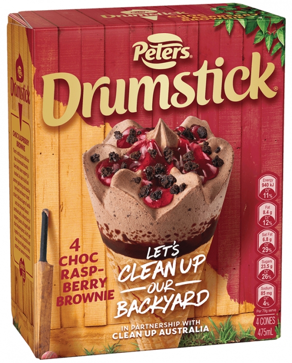 Peters Drumstick Chocolate Raspberry 4 Pack