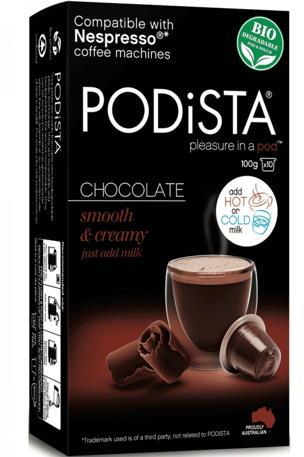 Podista Hot Chocolate 10 Pack 50g (Nespresso Compatible)