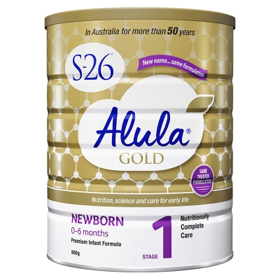 Alula Gold S-26 Formula Stage 1 Newborn 0-6 Months 900g