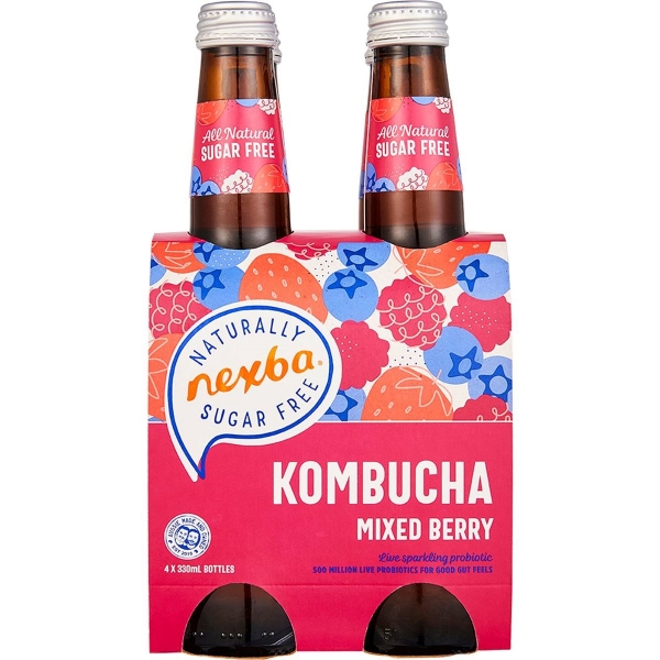 Nexba Kombucha Mixed Berry 4 x 330ml