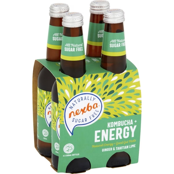 Nexba Kombucha Ginger & Lime 4 x 330ml