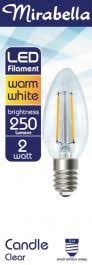 Mirabella Globe LED Small Edison Screw Candle Clear 2W