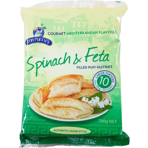 Mr Puffy's Spinach & Feta Pastizzi 10 Pack 700g