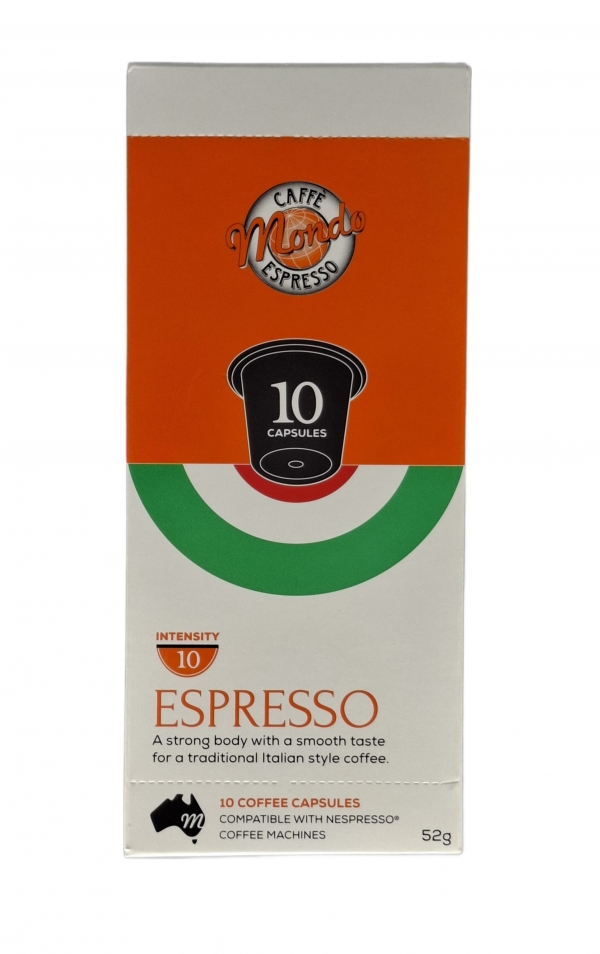 Caffe Mondo Espresso Capsules 10 Pack 52g