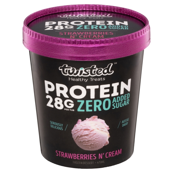 Twisted Protein Ice Cream Strawberries n' Cream 475ml