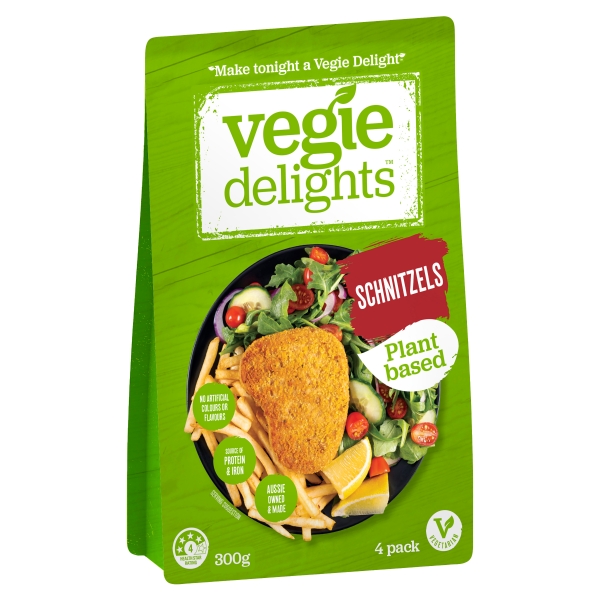 Vegie Delights Plant Based Schnitzels 4 Pack 300g