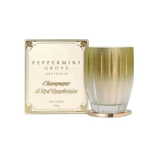 Peppermint Grove Candle Champagne Red Raspberry Large 370ml