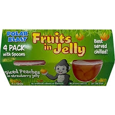 Polar Blast Peaches in Strawberry Jelly 4 x 120g