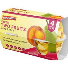 Snackinos Two Fruits In Juice 4 x 125g