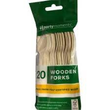 Party Moments Wooden Forks 20 Pack