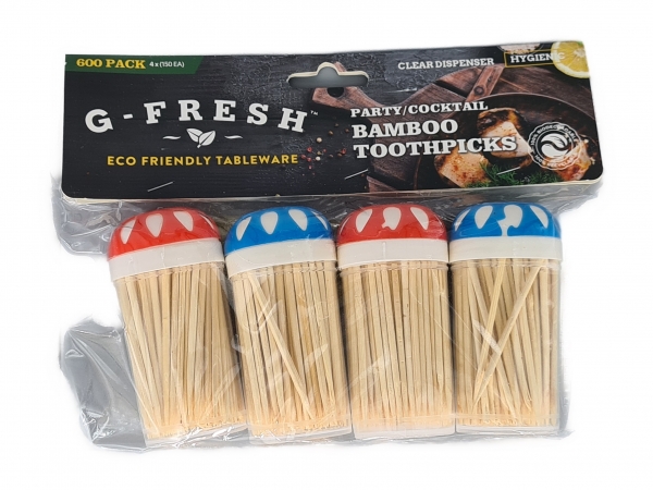 G-Fresh Bamboo Toothpick 150 x 4 Pack