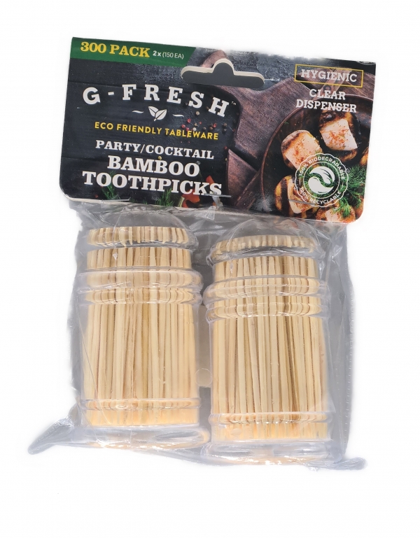 G-Fresh Bamboo Premium Toothpick 2 x 150 Pack