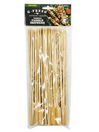 G-Fresh Bamboo Skewers Paddle 25cm 50 Pack