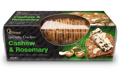 OB Finest Crackers Cashew & Rosemary 150g