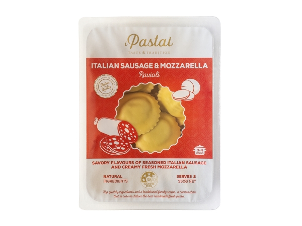 iPastai Italian Sausage & Mozzarella Ravioli 350g