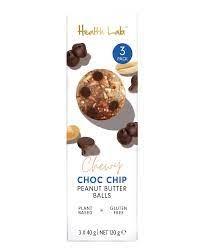 HealthLab Chewy Choc Chip Ball 3 Pack 120g