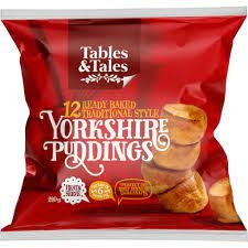 Tables & Tales Yorkshire Puddings 12 Pack 220g