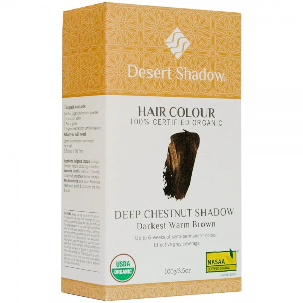 Desert Shadow Organic Semi-Permanent Hair Colour Deep Chestnut Shadow