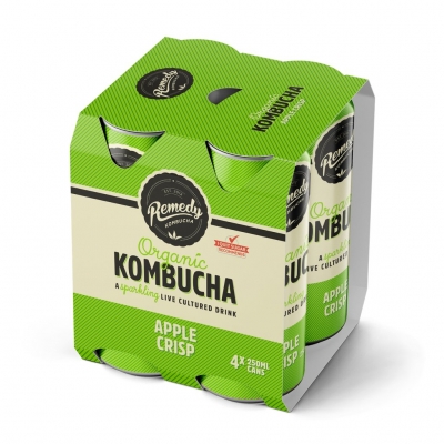 Remedy Organic Kombucha Apple Crisp 4 x 250ml