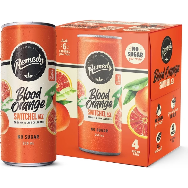 Remedy Switchel Blood Orange 4 x 250ml