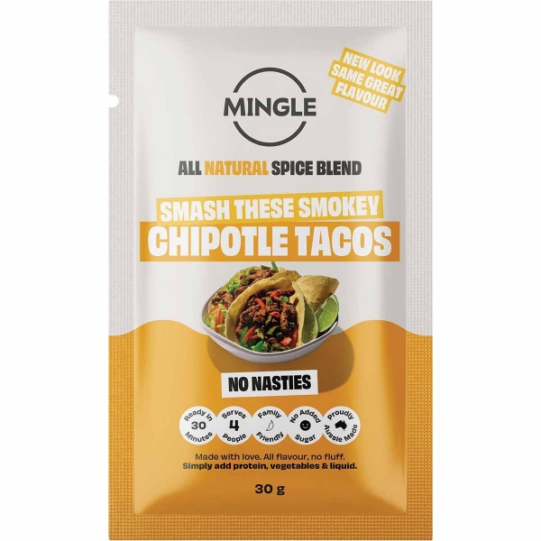 Mingle Natural Seasoning Blend Mild Chipotle Taco 30g