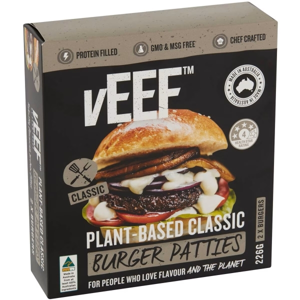 Veef Plant Based Classic Burger Patties 226g